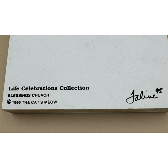 The Cats Meow 1995 Life's Celebrations Blessings Church & Wedding Couple - Picture 5 of 9